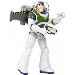 Disney Pixar Lightyear Space Ranger Gear Alpha Buzz, 12 Inch Scale Figure & Jetpack & Blaster, Authentic Detail, 14 Posable Joints, 4 Years & Up