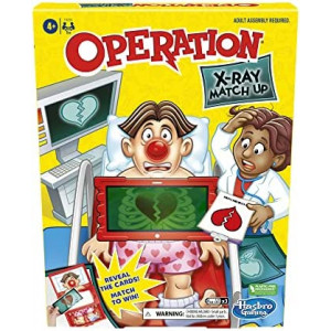 Operation X-Ray Match Up Board Game for 2 or More Players, Matching Game for Kids Ages 4 and Up, with Lights and Sounds