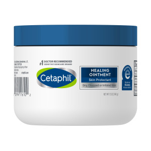 CETAPHIL Healing Ointment | 12 oz | For Dry, Chapped, Irritated Skin | Heals and Protects | Soothes Cracked Hands and Chapped Lips | Hypoallergenic | Fragrance Free | Dermatologist Recommended