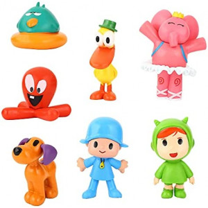 New Pocoyo Toys Set of 7 PCS – Best Action Figure Dolls – Amazing Mini Toys Pocoyo, Nina, Elly, Pato, Fred, Loula, Sleepy Bird – Cartoon Characters Figures Party, Cake Decorations