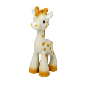 Nuby Jackie the Giraffe Natural Rubber Teether Toy with Squeaker