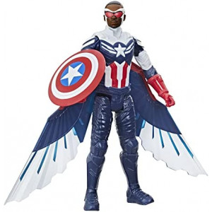 Avengers Marvel Studios Titan Hero Series Captain America Action Figure, 12-Inch Toy, Includes Wings, for Kids Ages 4 and Up