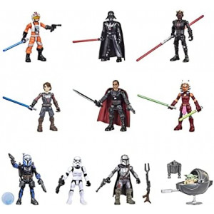 Star Wars Toys Mission Fleet 2.5-Inch-Scale Action Figure 10-Pack, 19 Accessories, with Darth Vader, Luke Skywalker and Grogu, Ages 4 and Up (Amazon Exclusive)