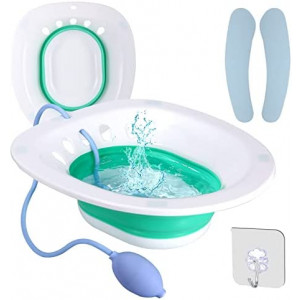 Sitz Bath for Toilet Seat- Soothes Hemorrhoids & Perineum, Suitable for Pregnant Women, Postpartum Care, Yoni Steam Seat for Toilet - Collapsible, Soaked Steam Relief of Vaginal/Anal Inflammation