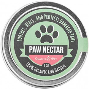 Paw Nectar Dog Paw Balm - Heals, Repairs & Restores Dry, Cracked & Damaged Paws - 100% Organic & Natural Cream Butter, Wax, Moisturizer & Protection for Dog Feet & Foot Pads - Effective & Safe - 2 Oz