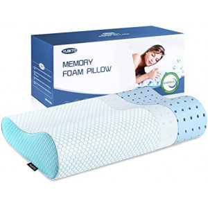 Memory Foam Pillows, Neck Pillow Queen Size Bed Pillow for Sleeping, Ergonomic Cervical Pillow Neck Support Pillow for Side Back Stomach Sleeper, Orthopedic Contour Pillow for Neck and Shoulder Pain