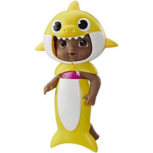 Baby Alive, Baby Shark Black Hair Doll, with Tail and Hood, Inspired by Hit Song and Dance, Waterplay Toy for Kids Ages 3 Years Old and Up