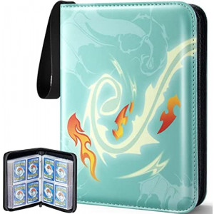 Card Binder for Cards Binder,Card Holder Compatible with Trading Cards,Portable Card Case with 50 Removable Sleeves Fits 400 Cards,Card Album,Gift for Kid