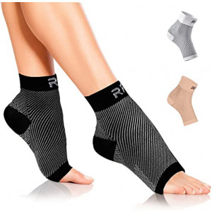 Plantar Fasciitis Compression Socks | Foot & Ankle Brace for Women & Men | Toeless Ankle Compression Sleeve for Ankle Support, Plantar Fasciitis, Night Splint, Arch & Achilles Tendonitis Relief