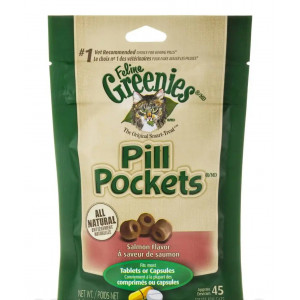 Greenies Pill Pockets Pill Pockets Salmon Flavor for Cats (Tablets or Capsules Size) - 45 Treats