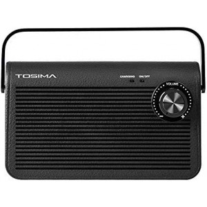 Wireless TV Speakers for Hard of Hearing Impaired, Senior Hearing Assistance Speaker for TV, TOSIMA Soundbox for Hard of Hearing and Elderly (TV Need 3.5mm Jack or Audio Out Plug) Black