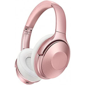 Noise Cancelling Headphones, USB-C Fast Charge, 45Hrs Wireless Headphones Over Ear, Wireless Headphone with Microphone, Stereo Sound, Foldable Wireless Wired Headset for Woman Girls Travel