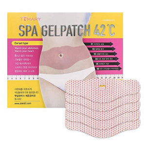 Body Applicator Wrap Heat 5 Patches 8 Hours Sauna Suit Effect Slimming Spa Patch 0.02 Inch Thin for Women & Men Natural Ingredients Fast Natural Heating Sticker