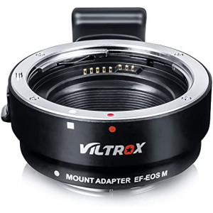 VILTROX EF-EOS M Lens Mount Auto Focus Adapter, Compatible with Canon EF/EF-S Lens to Canon EOS M (EF-M Mount) Mirrorless Camera Body EOS M100 M50 M3 M10 M6 M5
