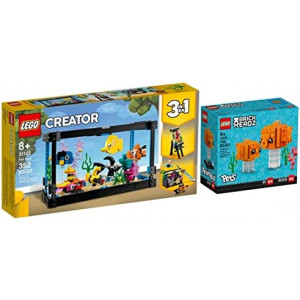 Lego Creator Fish Tank (31122) & Lego Brickheadz Pets Goldfish (40442) Exclusive Set