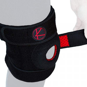 Plus Size Knee Brace for Women and Men - Open Patella Adjustable Knee Brace with Side Stabilizers. Knee Brace for Meniscus Tear, Knee Pain & Arthritis. Large Knee Brace Plus Size (4XL/5XL/6XL Black)