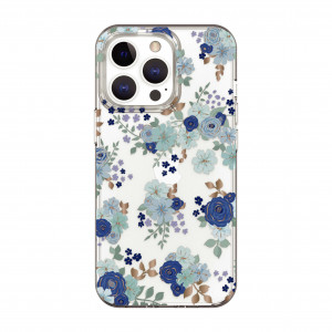 onn. Blue Floral Phone Case for iPhone 13 Pro Max