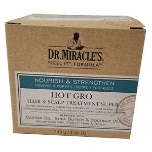 Dr.Miracles Strengthen Hot Gro Hair And Scalp Treatment Super, 4 Oz.