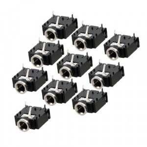 uxcell a12062600ux0366 10 Pcs 3 Pin PCB Mount Female 3.5mm Stereo Jack Socket Connector (Pack of 10)