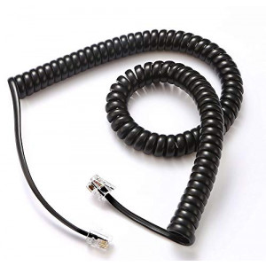 Telephone Cord, Phone Cord,Handset Cord, Black, 2 Pack, Universally Compatible