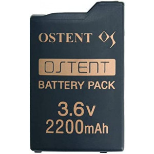 OSTENT High Capacity Quality Real 2200mAh 3.6V Lithium Ion Li-ion Polymer Rechargeable Battery Pack Replacement Upgraded Version for Sony PSP 1000 PSP-280 Console Video Games