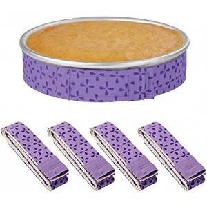 4-Piece Bake Even Strip,Cake Pan Dampen Strips,Super Absorbent Thick Cotton,Cake Strips for Baking,Cake Pan Strips