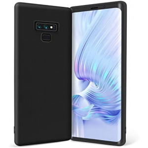 Boaixiaen Samsung Galaxy Note9 Case, Liquid Silicone Slim Soft TPU Fit Full Body Protection Shockproof Phone Cover for Galaxy Note9 6.4" (Black) (Black)