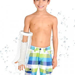 Waterproof Cast Cover for Shower Arm Kids : KINBEAR Reusable Cast Protector for Shower Kids Arm, Sleeve Cast Covers for Child Arm Broken Wrist Finger Elbow Hand, Watertight Seal to Guard Wounds Dry
