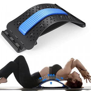 Back Cracker Back Pain Relief, 4-Level Back Stretcher Board, Lumbar Support Stretcher Used to Treat Intervertebral Disc Herniation Sciatica and Scoliosis