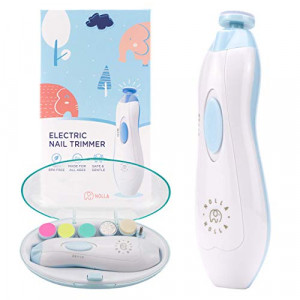 Nolla Kids Baby Nail Trimmer Electric - Electric Nail File Baby - Baby Nail File - Safe Baby Nail Clippers Manicure Set - Trim Polish Grooming Kit For Infant Newborn Toddler Adult Toes and Fingernails