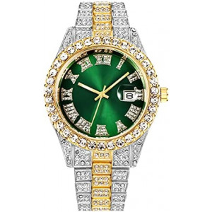 Luxury Men Women Hip Hop Full Diamonds Bracelet Wrist Watch Unisex Crystal Rhinestone Watch Iced Out Watch