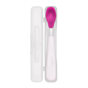 OXO Tot On-The-Go Feeding Spoon, Pink