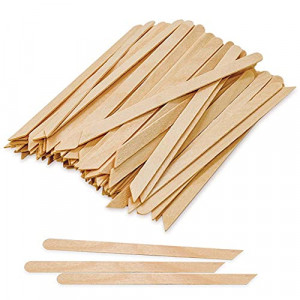 Tachibelle Wooden Wax Sticks - Body Eyebrow, Lip, Nose Small Waxing Applicator Sticks for Hair Removal and Smooth Skin Professional Spa - 2 in 1 (pointed and slanted) (Pack of 100)