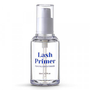 Lash Primer for Eyelash Extension 1.7 FL/oz (50ml) / Pre-Treatment for Semi Permanent Eyelash / Easily Removes Proteins and Oils / Oil Free / Longer Extension Retention (1.7 FL/oz (50ml))