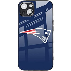 for Patriots 6.1 Inch Tempered Glass Phone Case Compatible with iPhone 13.