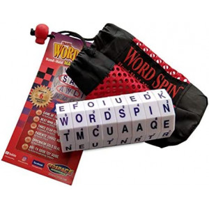 The Original Word Spin Handheld Magnetic Word Game Travel Edition with Storage Pouch