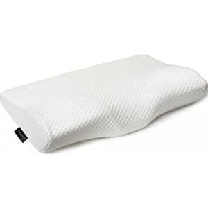 EPABO Contour Memory Foam Pillow Orthopedic Sleeping Pillows, Ergonomic Cervical Pillow for Neck Pain - for Side Sleepers, Back and Stomach Sleepers, Free Pillowcase Included ( Firm & Queen )