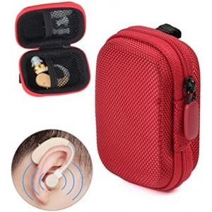 Designed Protective Case for Hearing Aid, Hearing Amplifier, Personal Sound Amplifier, Hearing Device, Listening Device, Strong Mini Case with Mesh pocket, Universal design