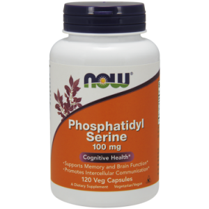 NOW Phosphatidyl Serine 100 mg Vegetable Capsules, 120 Ct