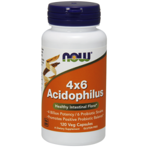 NOW 4x6 Acidophilus, 120 Ct