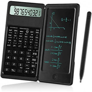 IPepul Scientific Calculator for high-School, 10 Digits Digital with Erasable Writing Board Math Calculator for Middle School & College