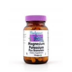 Bluebonnet Magnesium Potassium Plus Bromelain, 120 Ct
