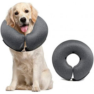 MIDOG Dog Cone Collar for After Surgery, Pet Inflatable Collar Soft Protective Recovery Cone for Dogs and Cats to Prevent Pets from Touching Stitches, Wounds and Rashes