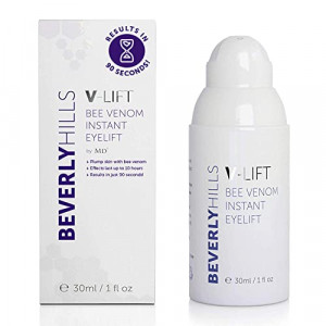 Beverly Hills V-Lift Instant Eye Lift and Eye Tuck Bee Venom Serum for Puffy Eyes, Dark Circles, Wrinkles, and Under Eye Bags Treatment for Women and Men