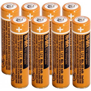 NI-MH AAA Rechargeable Battery 1.2V 550mah 8-Pack hhr-55aaabu AAA Batteries for Panasonic Cordless Phones, Remote Controls, Electronics