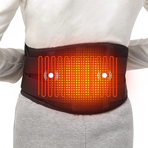 Heating Pad Lower Back Massager Wrap for Back Pain Relief, Heated Waist Belt with Vibration Massage 7.4V 4400mah Battery Heat Therapy, for Lower Back Lumbar Waist Abdominal Stomach Spine