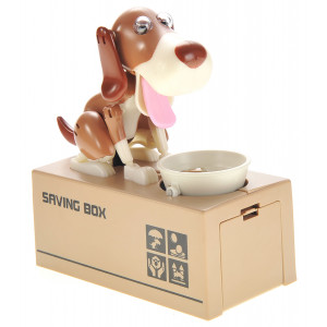 Bisontec Plastic Novelty Dog Piggy Bank & Money Jar