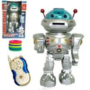 11" RC Dancing Robot w/ R/C Missle Disc Launcher Toy for Kid 5 to 7 Year