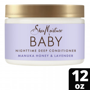 SheaMoisture Baby Deep Conditioner for Delicate Hair and Skin Manuka Honey & Lavender Nighttime Skin and Hair Care Regimen 12 oz