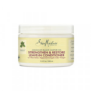 SheaMoisture Jamaican Black Castor Oil Leave In Conditioner for Over-Processed, damaged hair 100% Pure Jamaican Black Castor Oil to Soften and Detangle Hair 11.5 oz